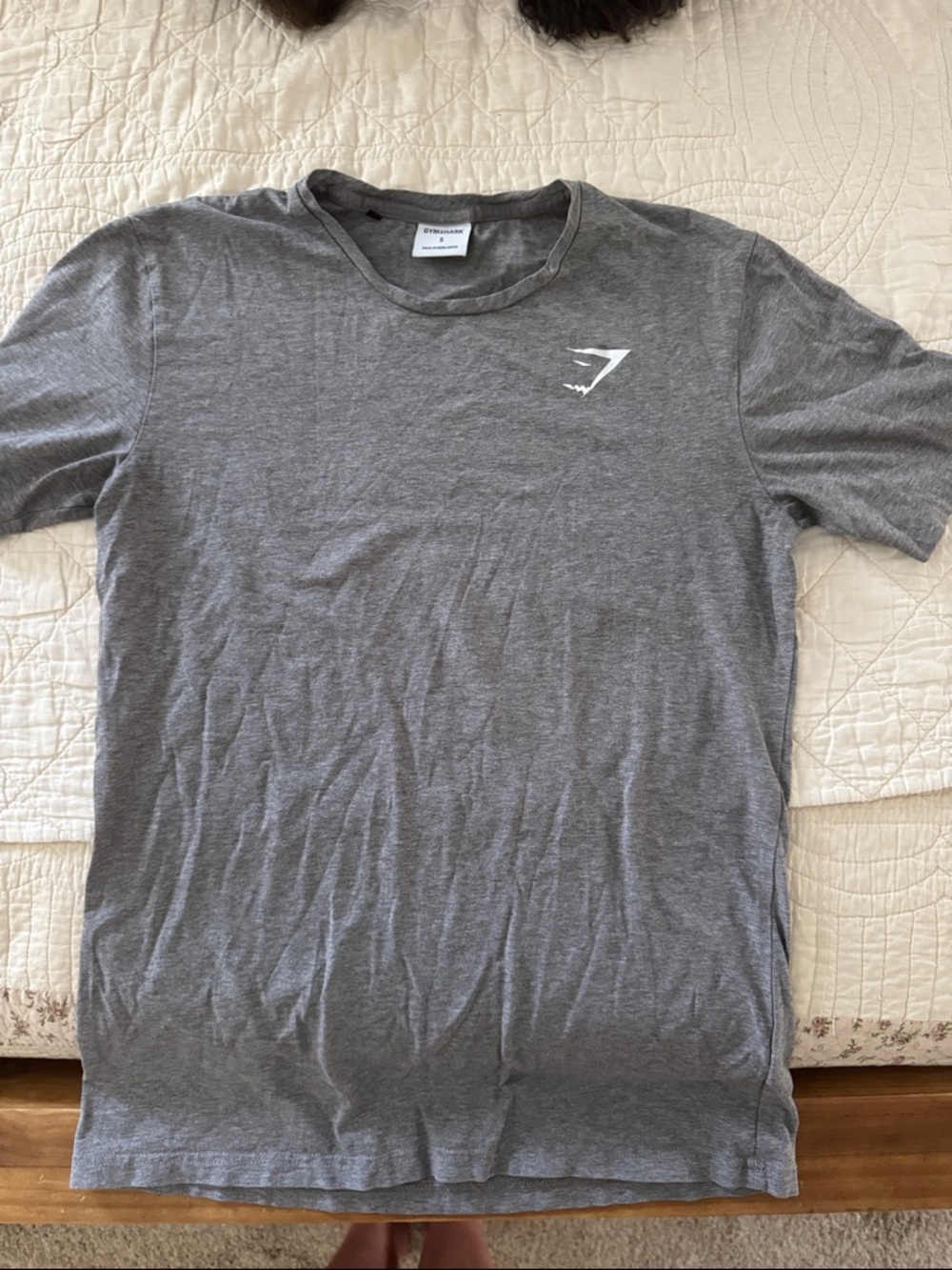 Gymshark Gray Short Sleeve Crew Tee with Chest Logo